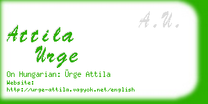 attila urge business card